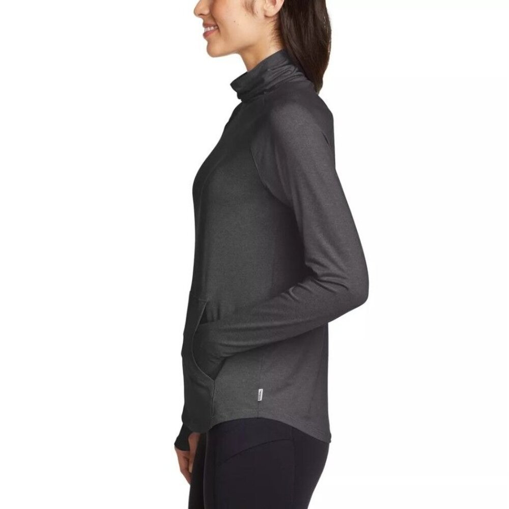 Eddie Bauer XL Active Funnel Neck UPF 50 Sun Top Athletic Kangaroo Pocket Shirt